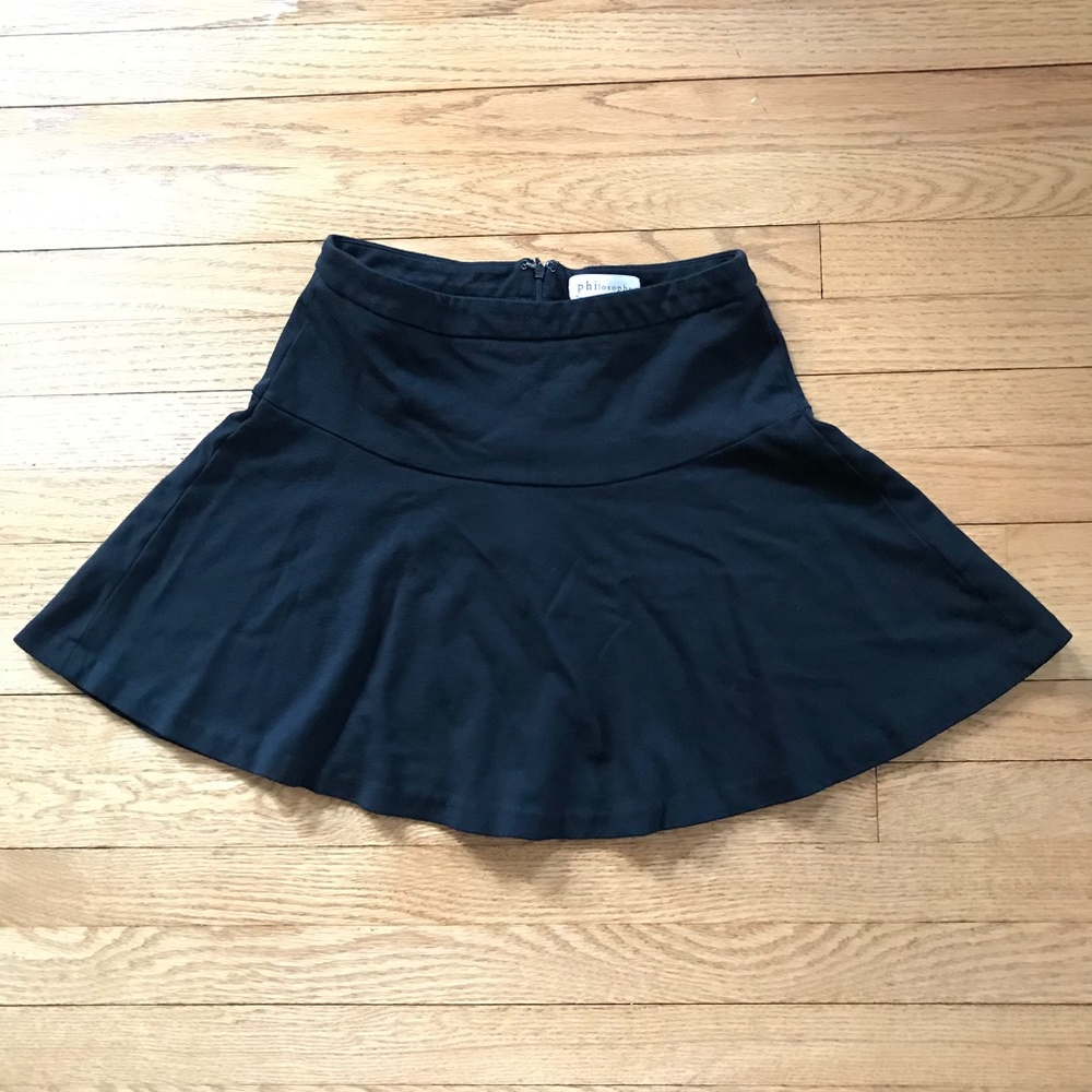 Philosophy Black Knit Skater Skirt sz S